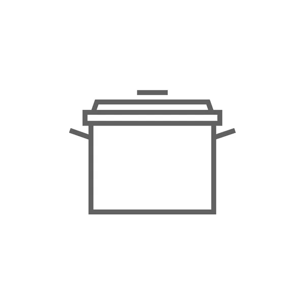 Icône de ligne casserole . — Image vectorielle