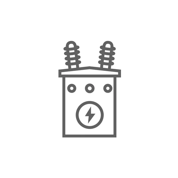 Symbol für Hochspannungstransformatorleitung. — Stockvektor