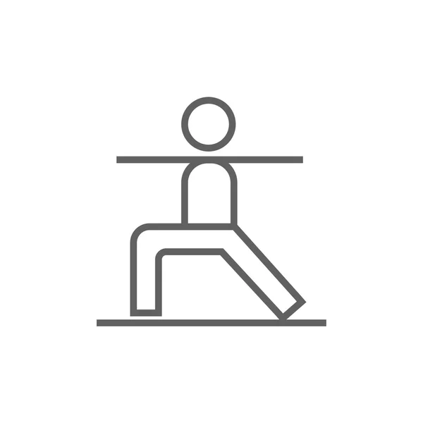 Man tränar yoga ikon. — Stock vektor