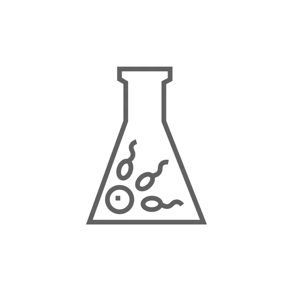 Icône de ligne de fécondation in vitro . — Image vectorielle