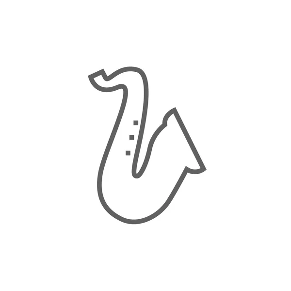 Saxophone line icon. — Stock Vector
