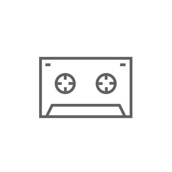Cassette tape lijn pictogram. — Stockvector