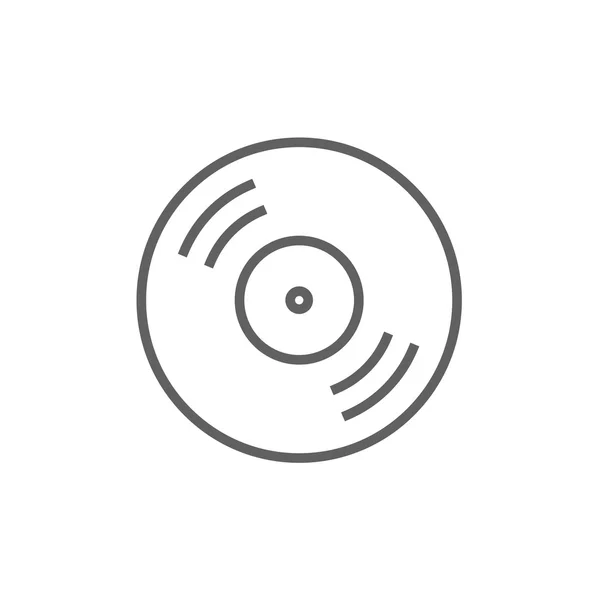 Icono de línea de disco . — Vector de stock