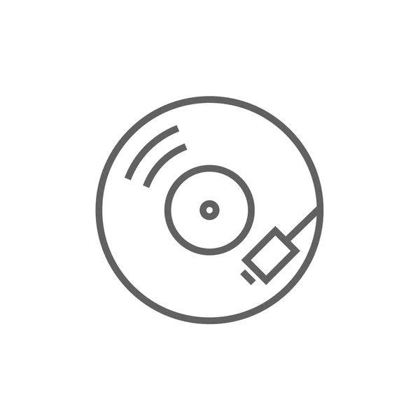 Giradiscos icono de línea . — Vector de stock