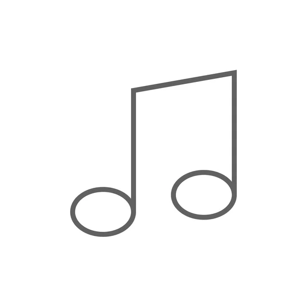 Música nota línea icono . — Vector de stock