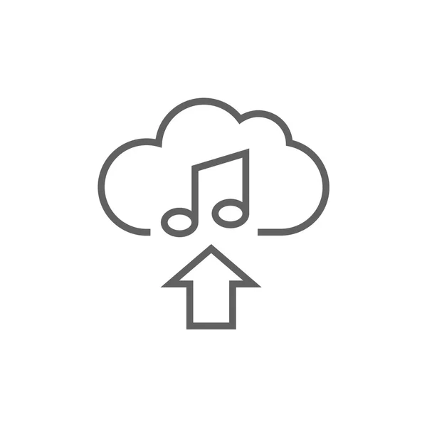 Upload music line icon. — Stock Vector