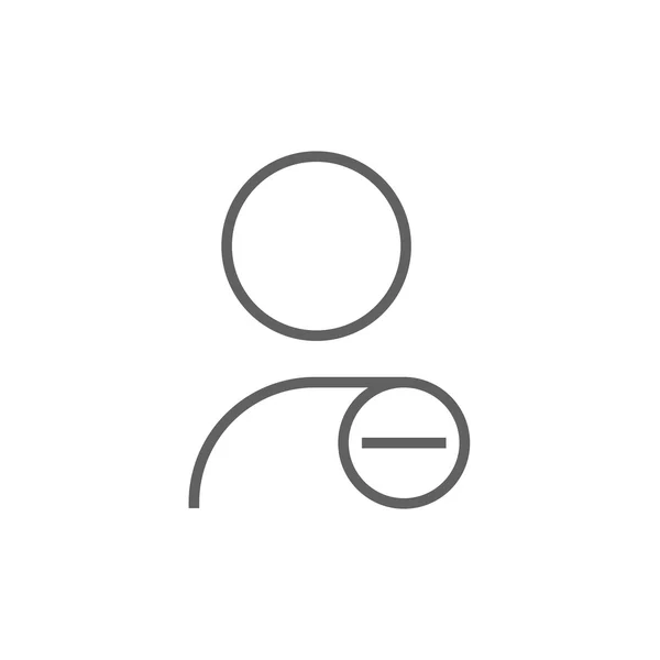 Profil utilisateur avec icône de ligne de signe moins . — Image vectorielle