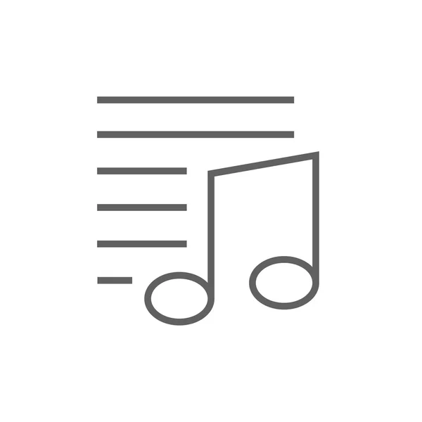 Icône ligne note musicale . — Image vectorielle