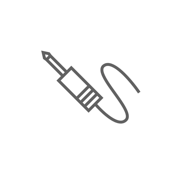 Jack cable línea icono . — Vector de stock