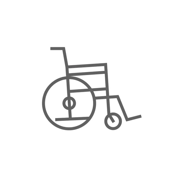 Ícone de linha de cadeira de rodas . — Vetor de Stock