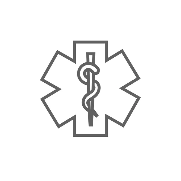 Icono de línea de símbolo médico . — Vector de stock