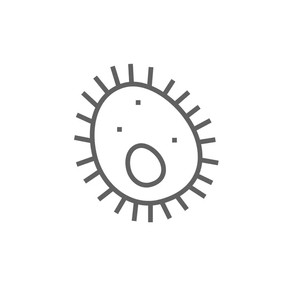 Bacteriën lijn pictogram. — Stockvector