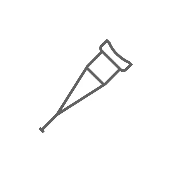 Icono de línea de muleta . — Vector de stock
