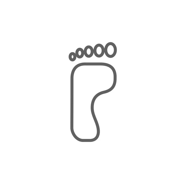 Footprint line icon. — Stock Vector