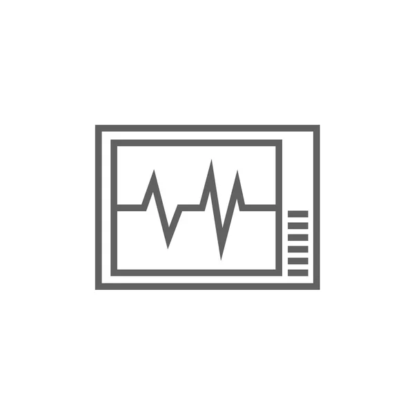 Icône de ligne de moniteur cardiaque . — Image vectorielle
