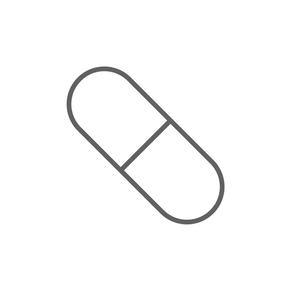 Capsule pilule ligne icône . — Image vectorielle