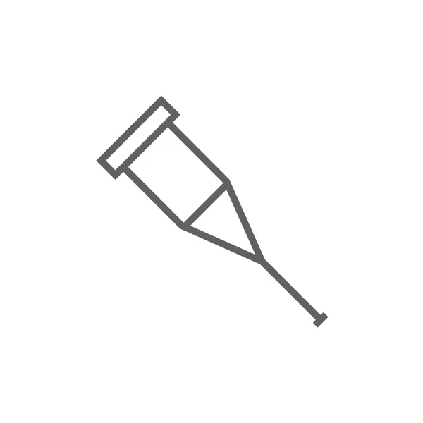 Icono de línea de muleta . — Vector de stock