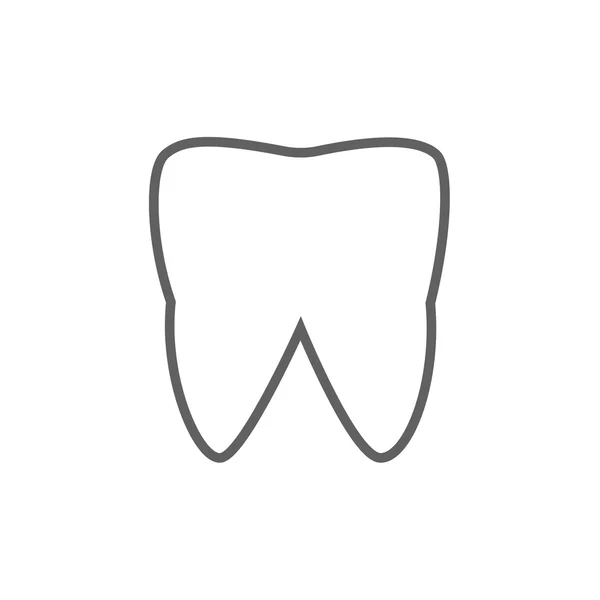 Icône de ligne de dent. — Image vectorielle