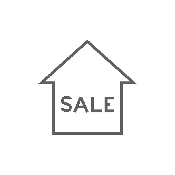 House for sale line icon. — Stock Vector