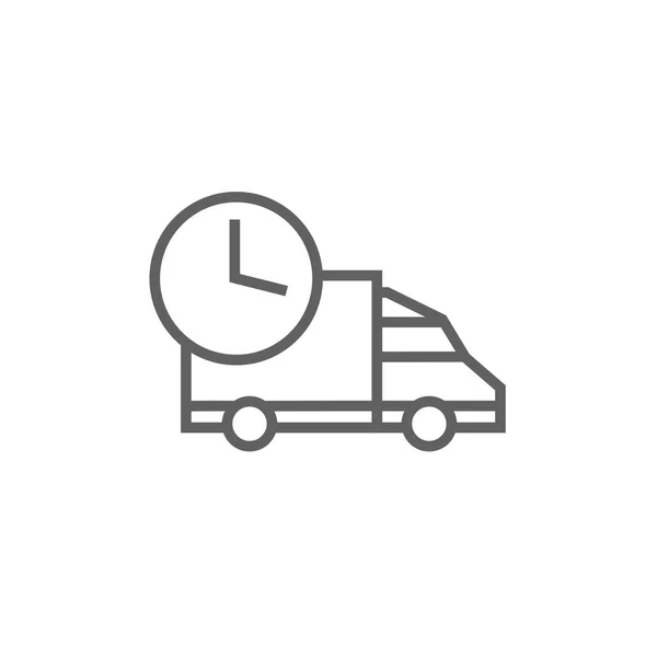 Levering truck lijn pictogram. — Stockvector