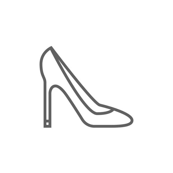 Talon chaussure ligne icône . — Image vectorielle