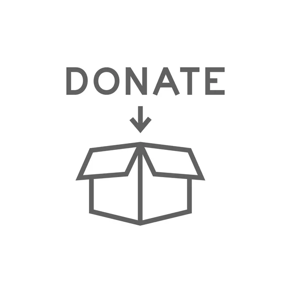 Icono de línea de caja de donación. — Archivo Imágenes Vectoriales