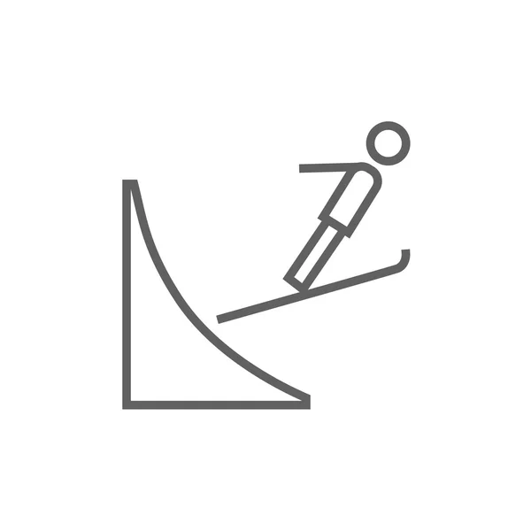 Icône Ligne de saut à ski. — Image vectorielle