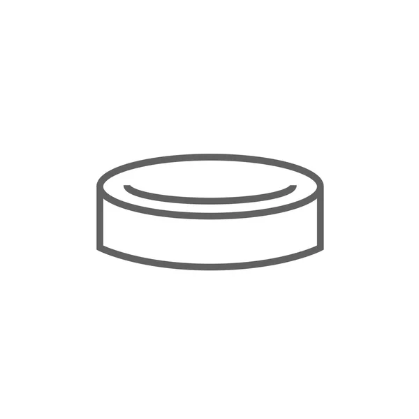 Ligne de rondelle de hockey icône . — Image vectorielle