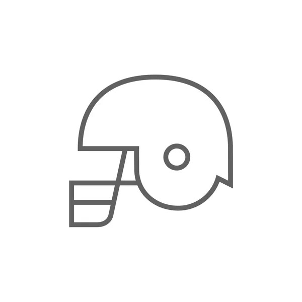 Icono de línea de casco de hockey . — Vector de stock