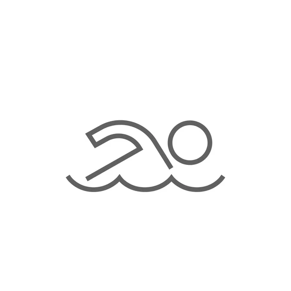 Swimmer line icon. — Stock Vector