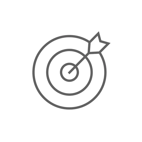 Tableau cible et icône de ligne de flèche . — Image vectorielle