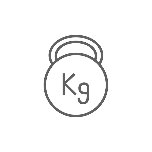 Kettlebell 라인 아이콘. — 스톡 벡터