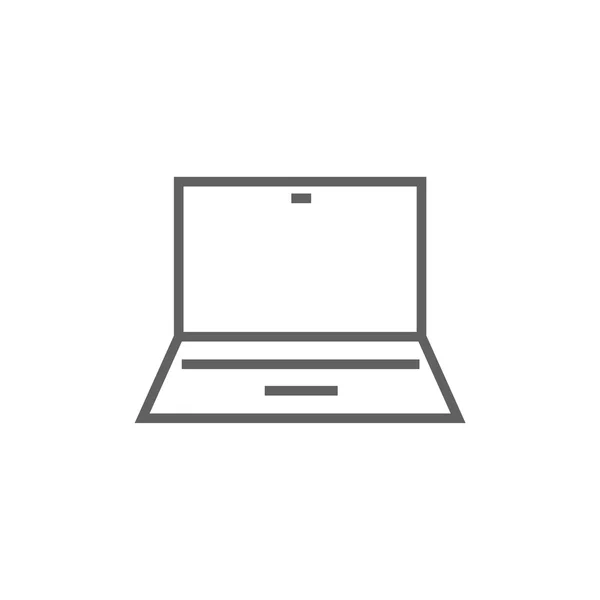 Pictogram van de laptoplijn. — Stockvector