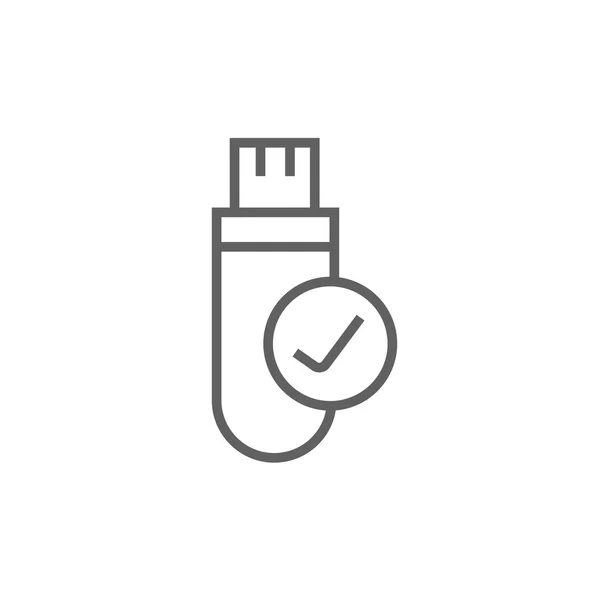 Usb flash drive line Symbol. — Stockvektor