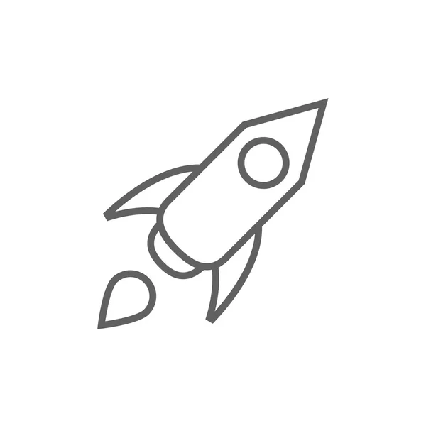 Icono de Rocket Line . — Vector de stock