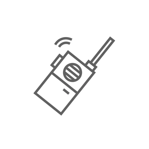 Portable radio set line icon. — Stock Vector