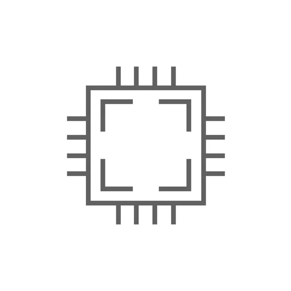 Icône de ligne cpu . — Image vectorielle