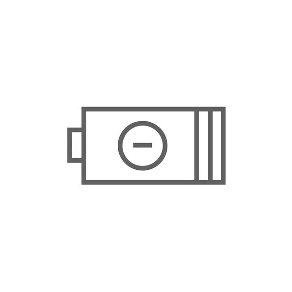 Low power battery line icon. — Stock Vector