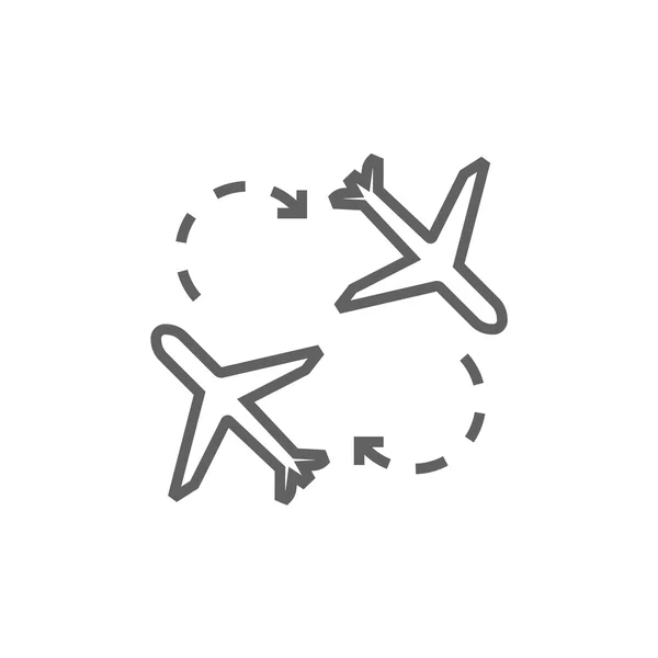 Icono de línea de aviones . — Vector de stock