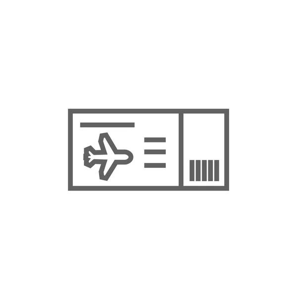 Flight ticket line icon. — Stock Vector