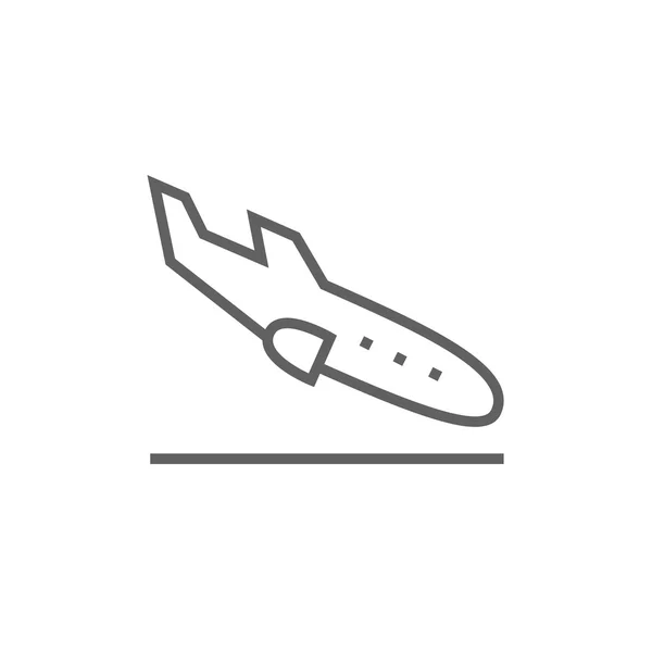 Ikona čáry přistání letadel. — Stockový vektor