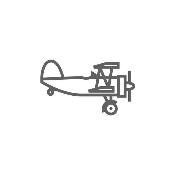 Symbol der Propellerflugzeuglinie. — Stockvektor