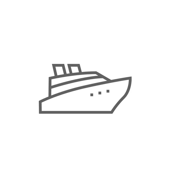 Icône de ligne de bateau de croisière. — Image vectorielle