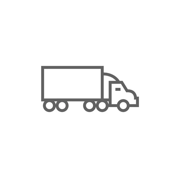 Ikona linii dostawy ciężarówki. — Wektor stockowy