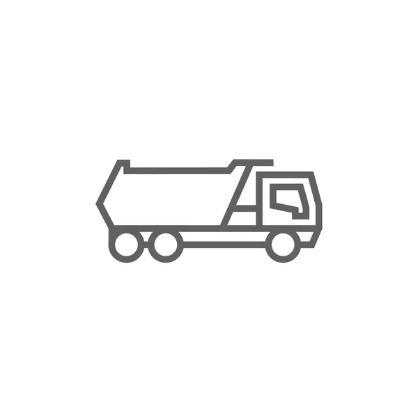 Dump truck lijn pictogram. — Stockvector