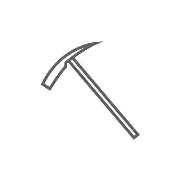 Ice pickaxe line icon. — Stock Vector