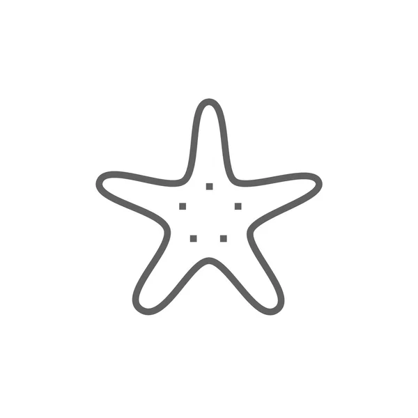 Ícone de linha Starfish . — Vetor de Stock