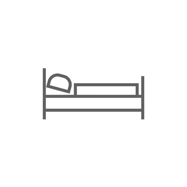 Bed lijn pictogram. — Stockvector