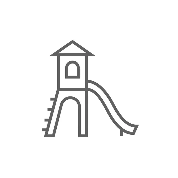 Playground with slide line icon. — Stock Illustration Playground with slide line icon. Royalty Free Stock Vectors