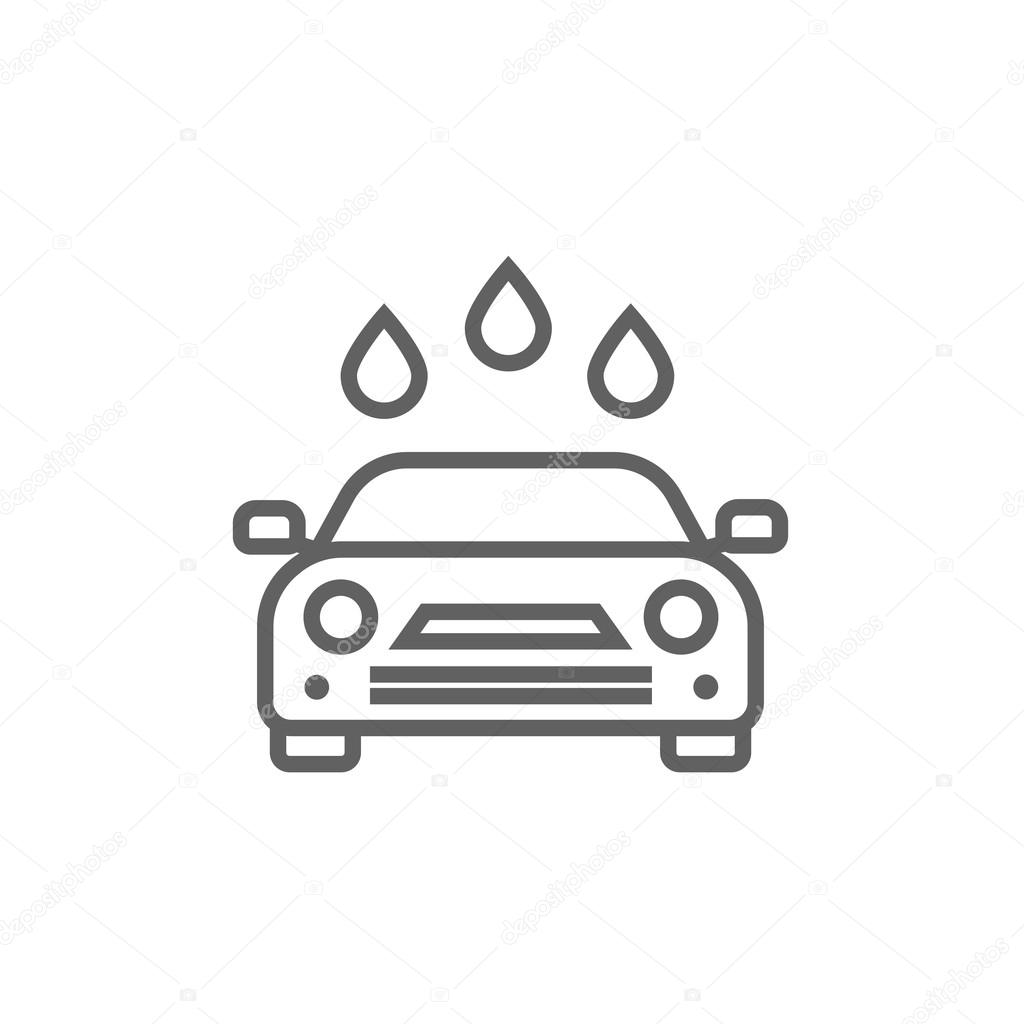 Car wash line icon.